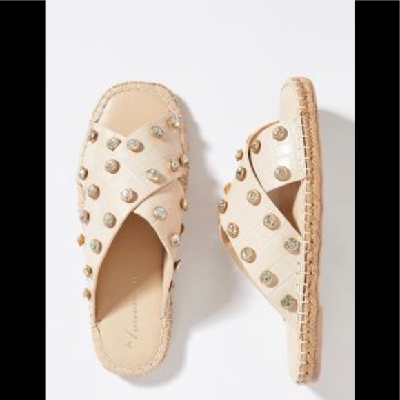 Anthropologie Shoes - ANTHROPOLOGIE Kristen Embellished Slide Sandal